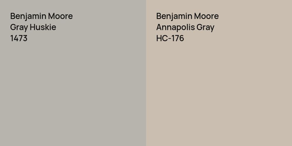 Benjamin Moore Gray Huskie vs. Benjamin Moore Annapolis Gray