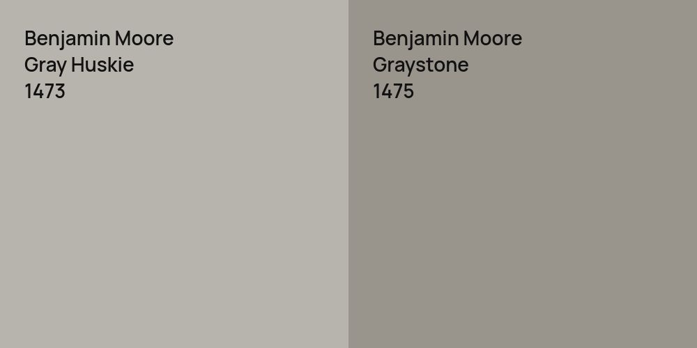 Benjamin Moore Gray Huskie vs. Benjamin Moore Graystone