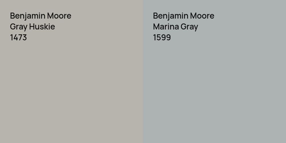 Benjamin Moore Gray Huskie vs. Benjamin Moore Marina Gray