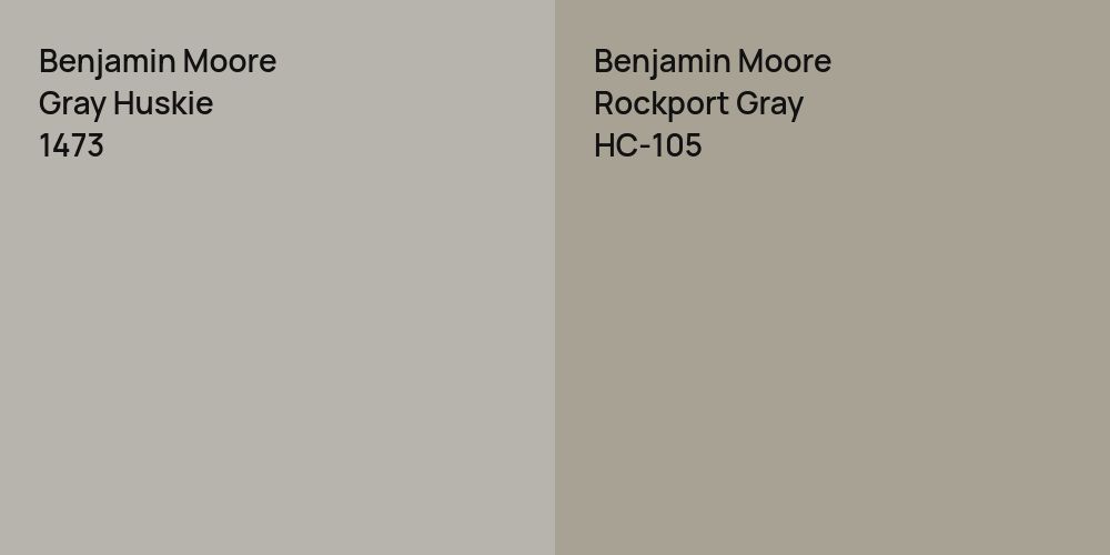 Benjamin Moore Gray Huskie vs. Benjamin Moore Rockport Gray