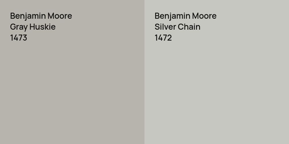 Benjamin Moore Gray Huskie vs. Benjamin Moore Silver Chain