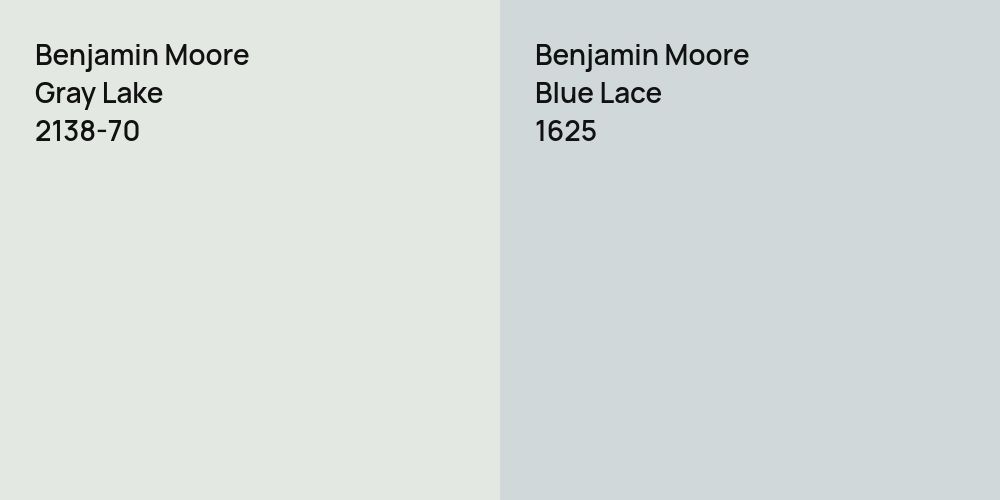 Benjamin Moore Gray Lake vs. Benjamin Moore Blue Lace