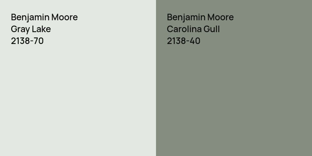 Benjamin Moore Gray Lake vs. Benjamin Moore Carolina Gull