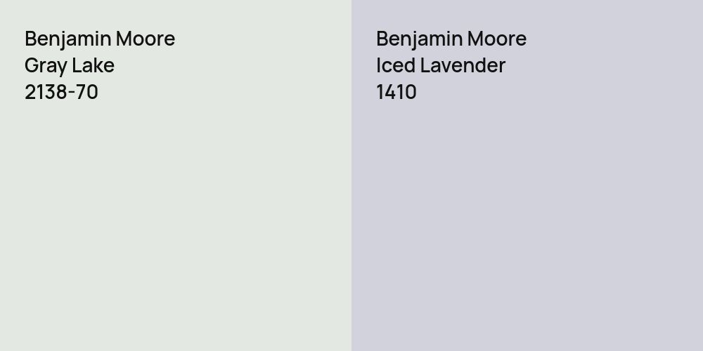 Benjamin Moore Gray Lake vs. Benjamin Moore Iced Lavender