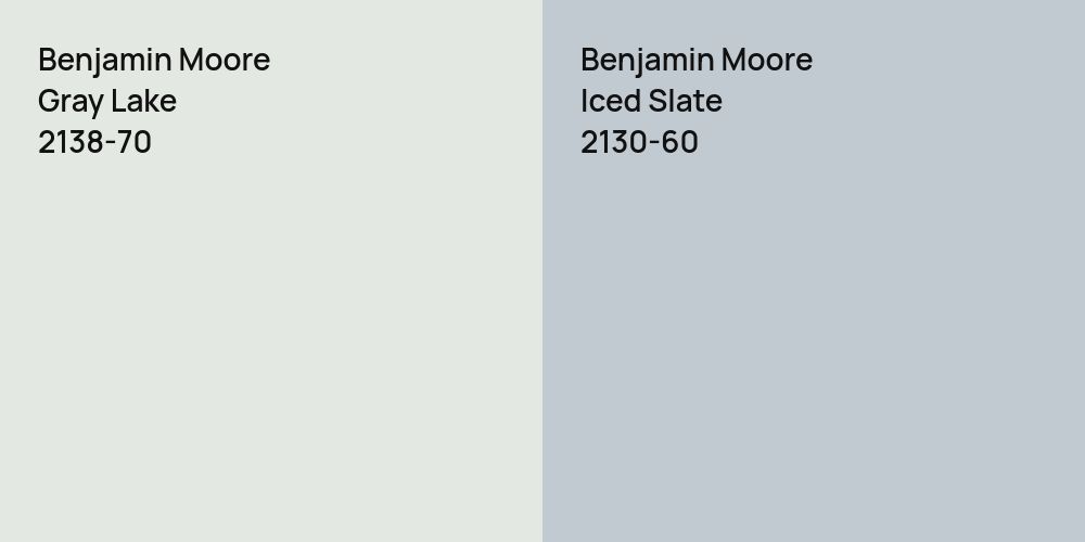 Benjamin Moore Gray Lake vs. Benjamin Moore Iced Slate