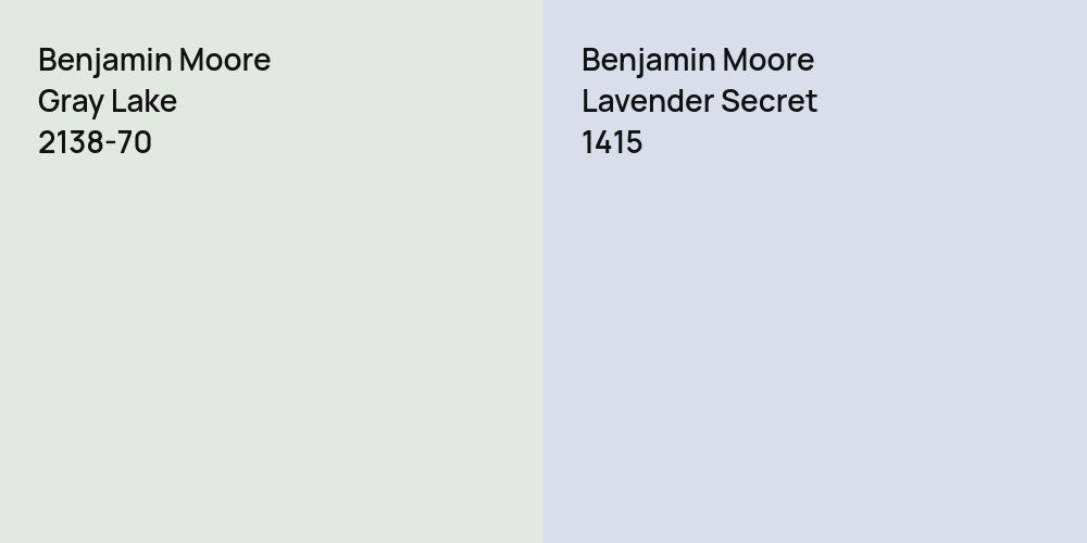 Benjamin Moore Gray Lake vs. Benjamin Moore Lavender Secret