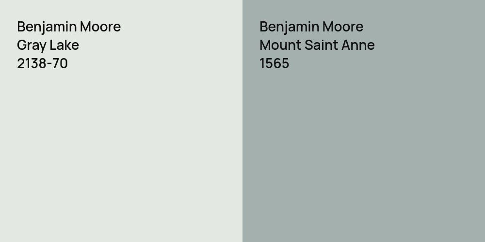 Benjamin Moore Gray Lake vs. Benjamin Moore Mount Saint Anne