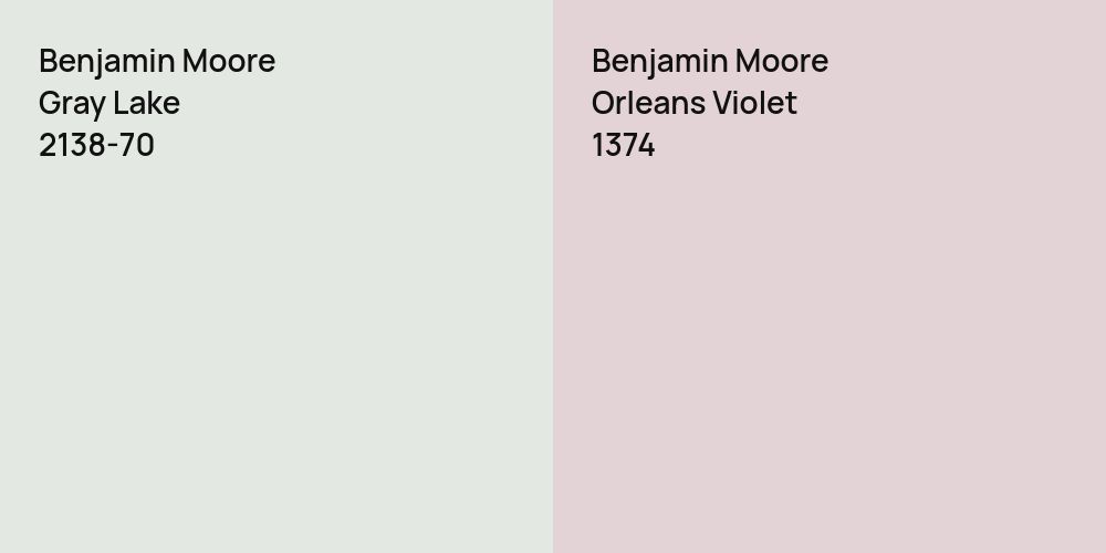 Benjamin Moore Gray Lake vs. Benjamin Moore Orleans Violet