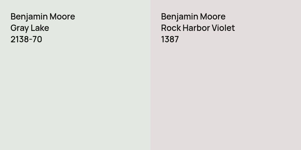 Benjamin Moore Gray Lake vs. Benjamin Moore Rock Harbor Violet