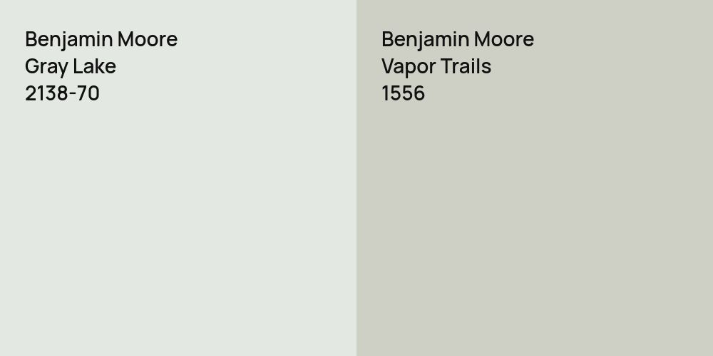 Benjamin Moore Gray Lake vs. Benjamin Moore Vapor Trails