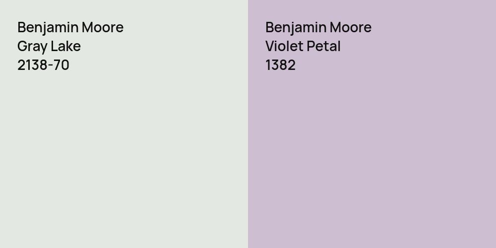 Benjamin Moore Gray Lake vs. Benjamin Moore Violet Petal