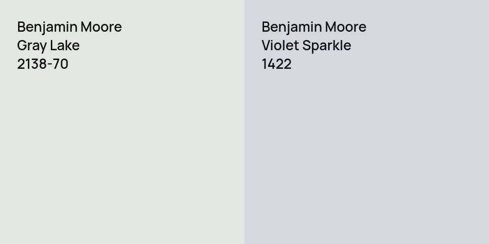 Benjamin Moore Gray Lake vs. Benjamin Moore Violet Sparkle