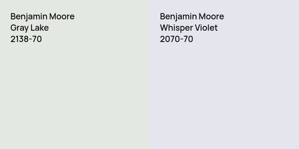 Benjamin Moore Gray Lake vs. Benjamin Moore Whisper Violet