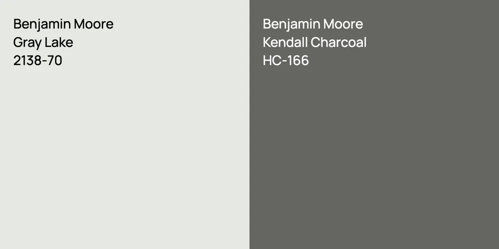 Benjamin Moore Gray Lake vs. Benjamin Moore Kendall Charcoal