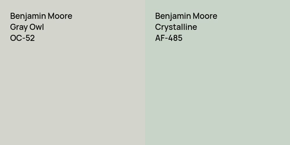 Benjamin Moore Gray Owl vs. Benjamin Moore Crystalline