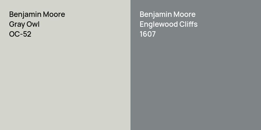 Benjamin Moore Gray Owl vs. Benjamin Moore Englewood Cliffs