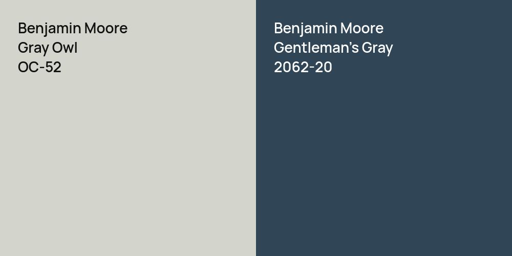 Benjamin Moore Gray Owl vs. Benjamin Moore Gentleman's Gray