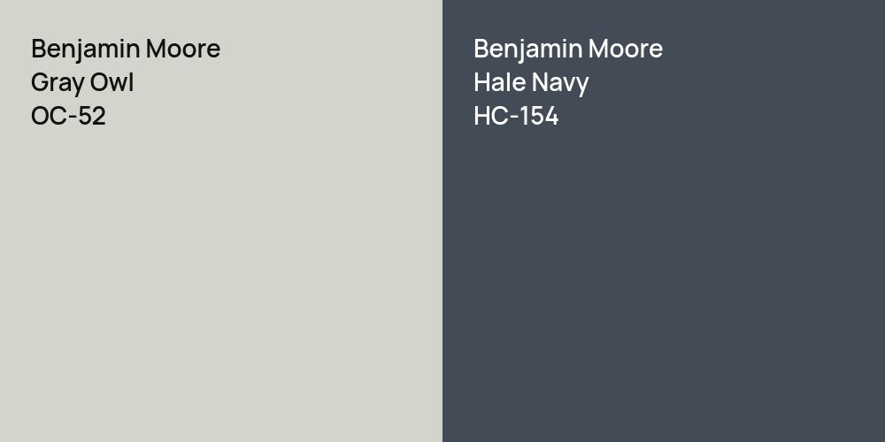 Benjamin Moore Gray Owl vs. Benjamin Moore Hale Navy