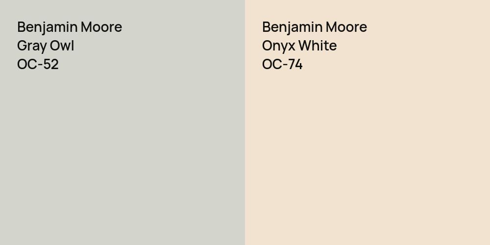 Benjamin Moore Gray Owl vs. Benjamin Moore Onyx White