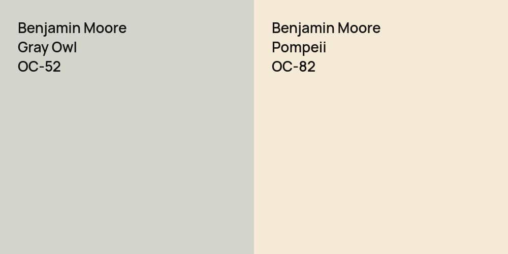 Benjamin Moore Gray Owl vs. Benjamin Moore Pompeii