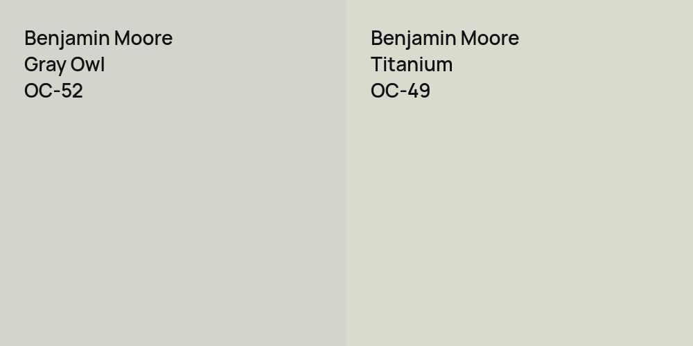 Benjamin Moore Gray Owl vs. Benjamin Moore Titanium