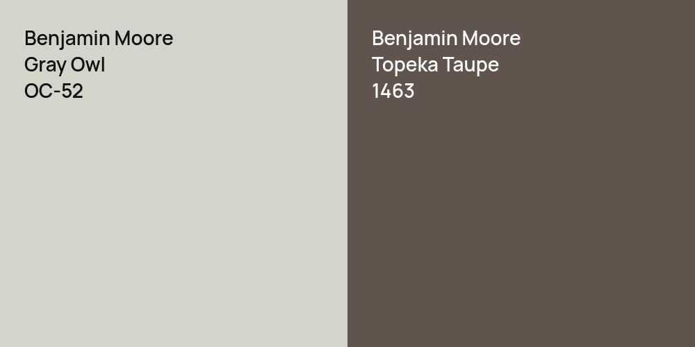 Benjamin Moore Gray Owl vs. Benjamin Moore Topeka Taupe