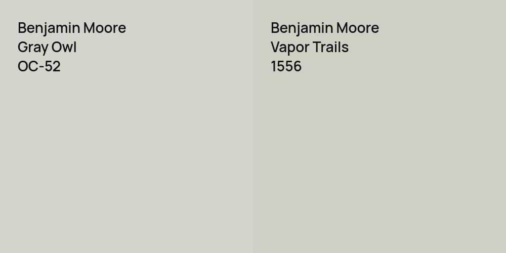 Benjamin Moore Gray Owl vs. Benjamin Moore Vapor Trails