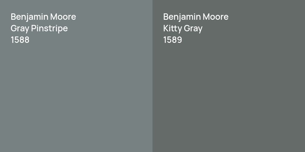 Benjamin Moore Gray Pinstripe vs. Benjamin Moore Kitty Gray