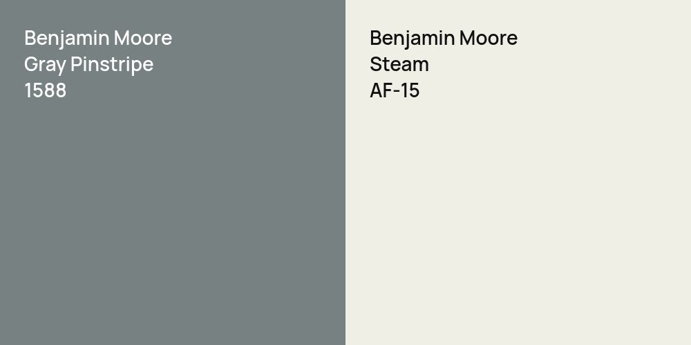 Benjamin Moore Gray Pinstripe vs. Benjamin Moore Steam