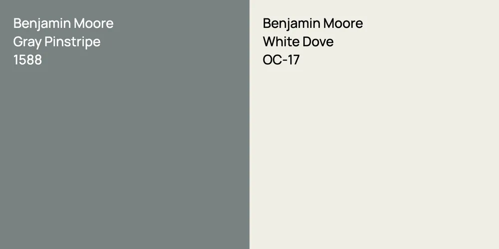 Benjamin Moore Gray Pinstripe vs. Benjamin Moore White Dove