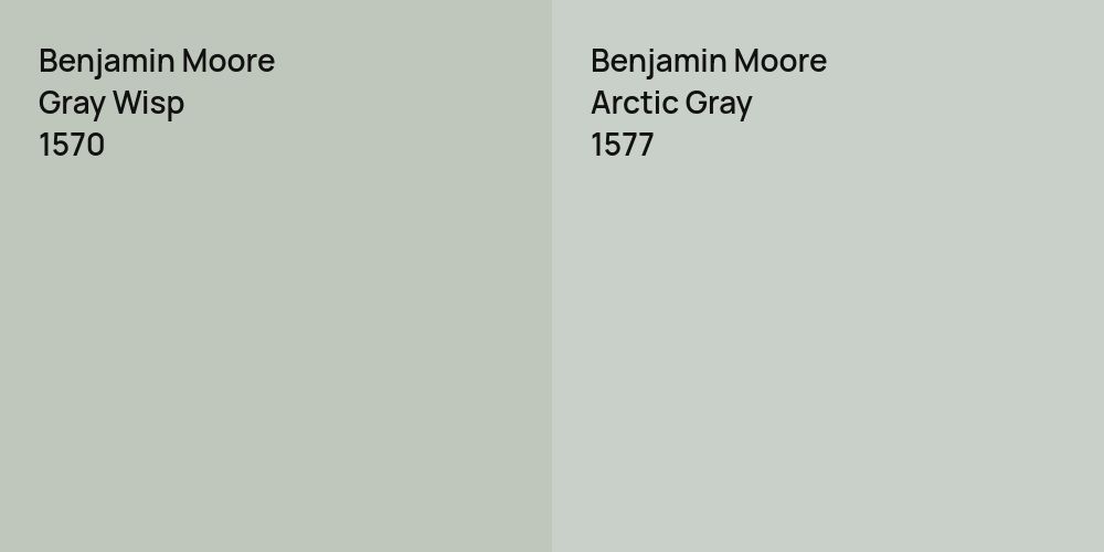 Benjamin Moore Gray Wisp vs. Benjamin Moore Arctic Gray