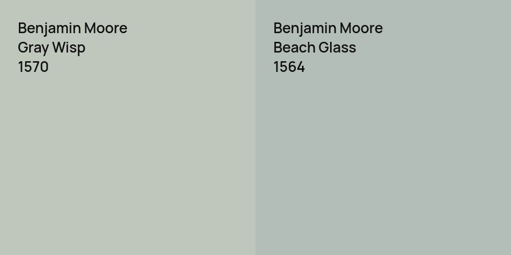 Benjamin Moore Gray Wisp vs. Benjamin Moore Beach Glass