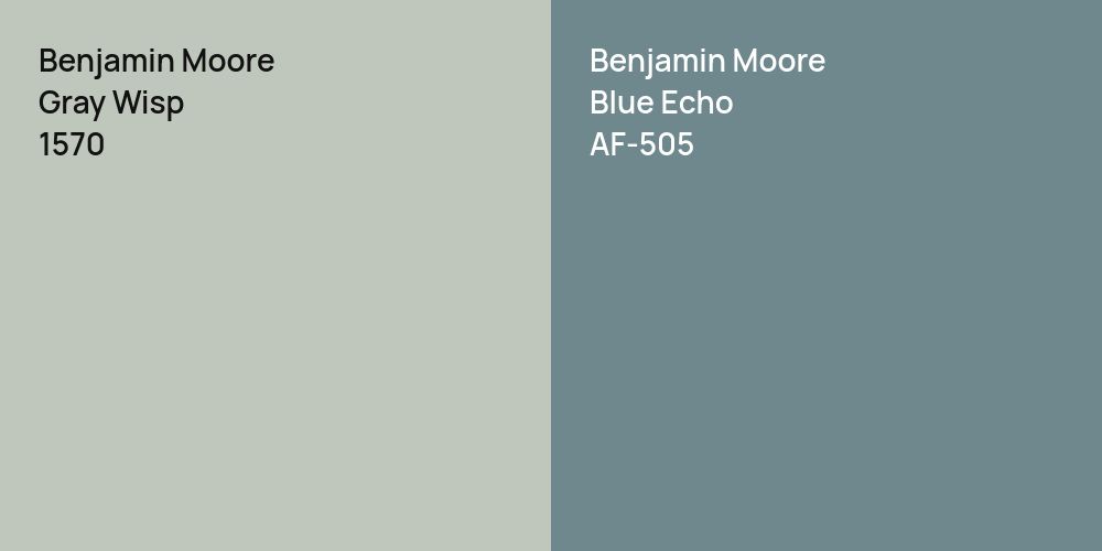 Benjamin Moore Gray Wisp vs. Benjamin Moore Blue Echo