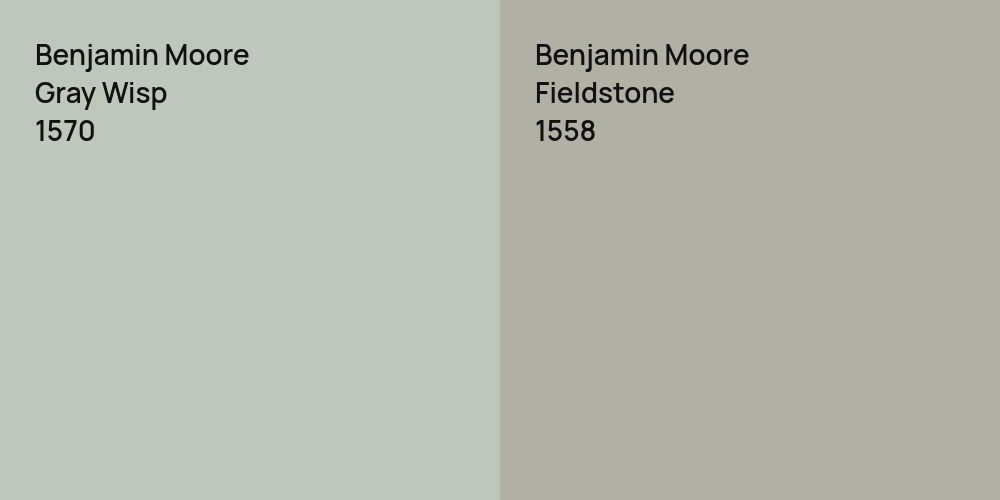 Benjamin Moore Gray Wisp vs. Benjamin Moore Fieldstone