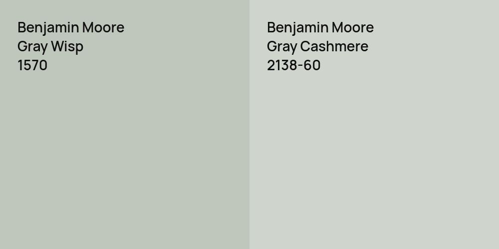 Benjamin Moore Gray Wisp vs. Benjamin Moore Gray Cashmere