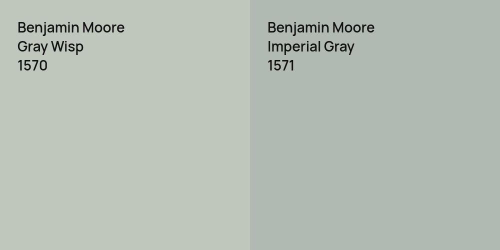 Benjamin Moore Gray Wisp vs. Benjamin Moore Imperial Gray