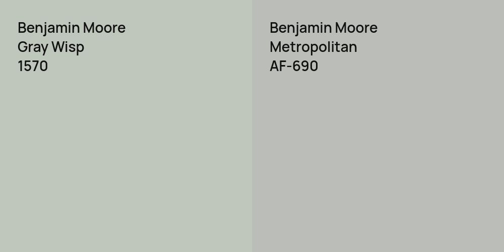 Benjamin Moore Gray Wisp vs. Benjamin Moore Metropolitan