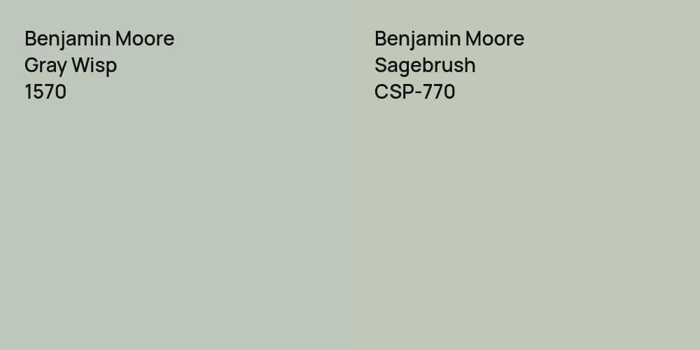 Benjamin Moore Gray Wisp vs. Benjamin Moore Sagebrush