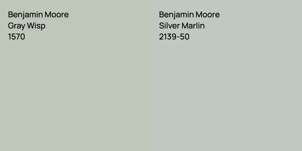 Benjamin Moore Gray Wisp vs. Benjamin Moore Silver Marlin