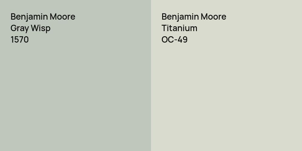 Benjamin Moore Gray Wisp vs. Benjamin Moore Titanium