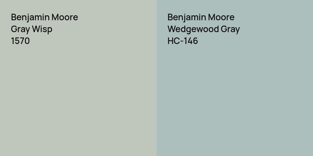 Benjamin Moore Gray Wisp vs. Benjamin Moore Wedgewood Gray