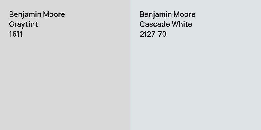 Benjamin Moore Graytint vs. Benjamin Moore Cascade White