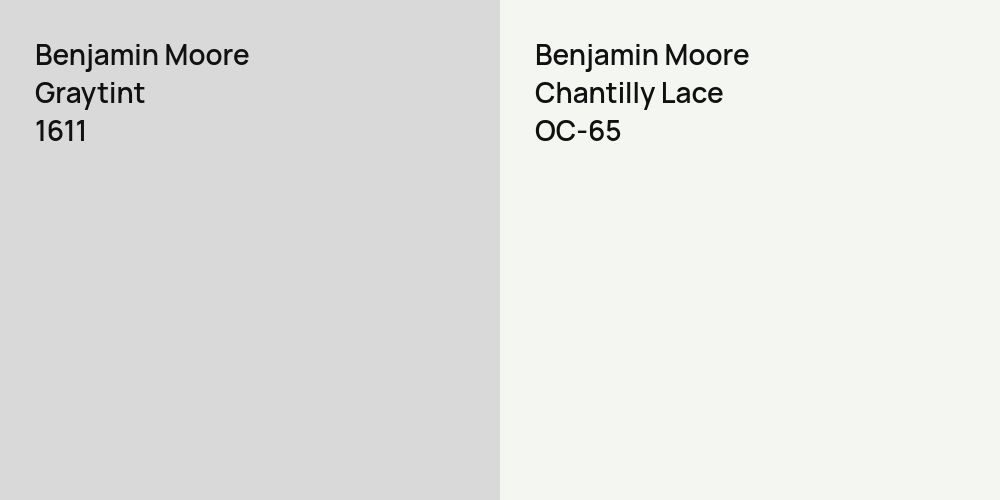 Benjamin Moore Graytint vs. Benjamin Moore Chantilly Lace