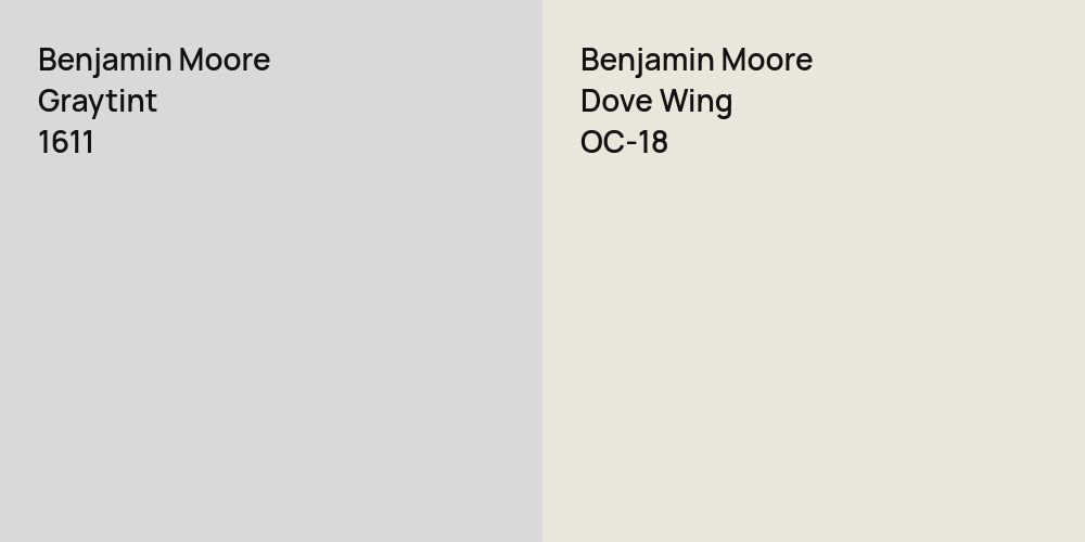 Benjamin Moore Graytint vs. Benjamin Moore Dove Wing