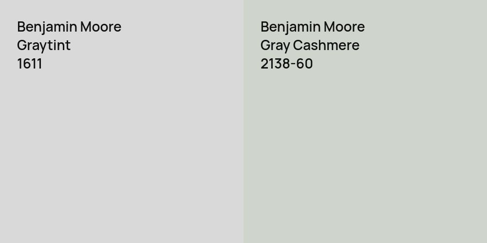 Benjamin Moore Graytint vs. Benjamin Moore Gray Cashmere