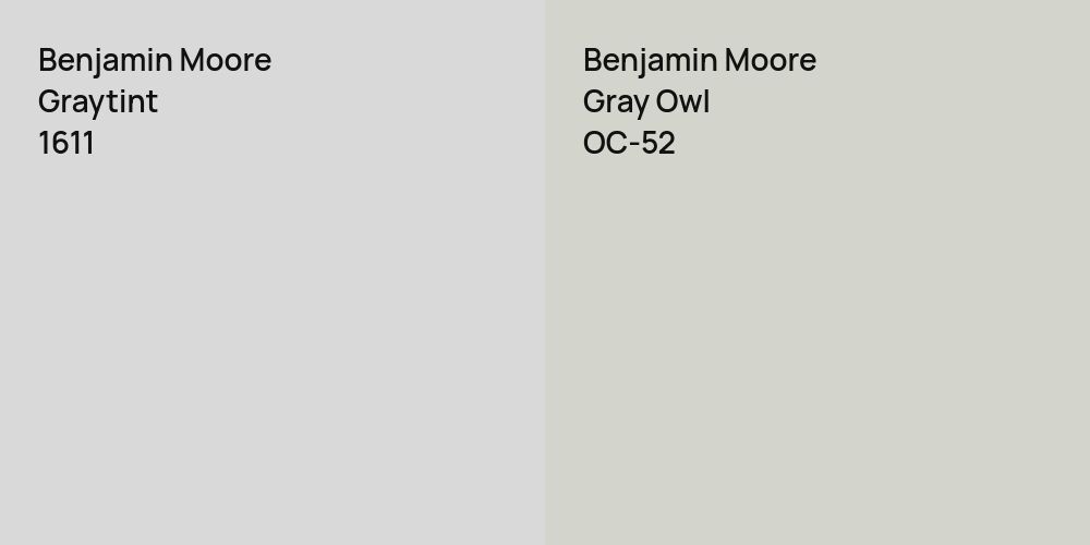 Benjamin Moore Graytint vs. Benjamin Moore Gray Owl