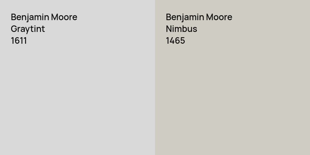 Benjamin Moore Graytint vs. Benjamin Moore Nimbus