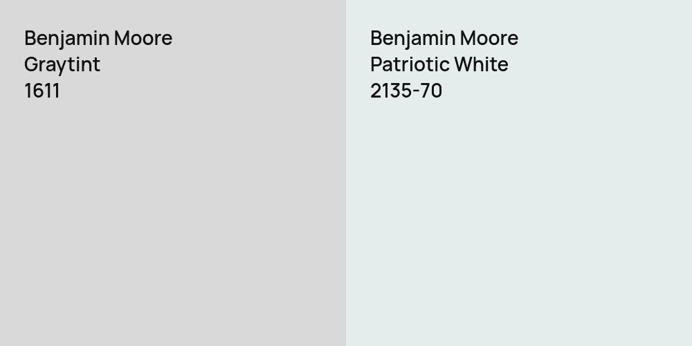 Benjamin Moore Graytint vs. Benjamin Moore Patriotic White