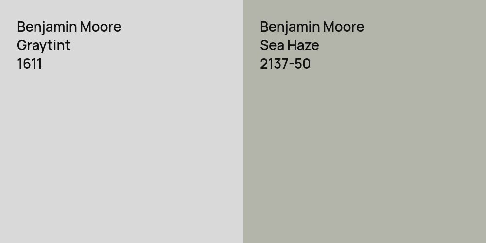 Benjamin Moore Graytint vs. Benjamin Moore Sea Haze