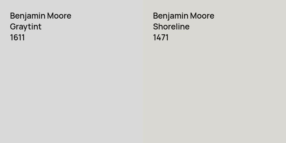 Benjamin Moore Graytint vs. Benjamin Moore Shoreline